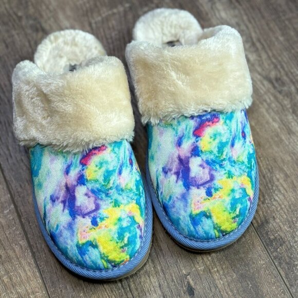 Minnetonka Jennifer Mulitcolor Tie Dye Scuff Slippers Women's Size 8 - Picture 11 of 11